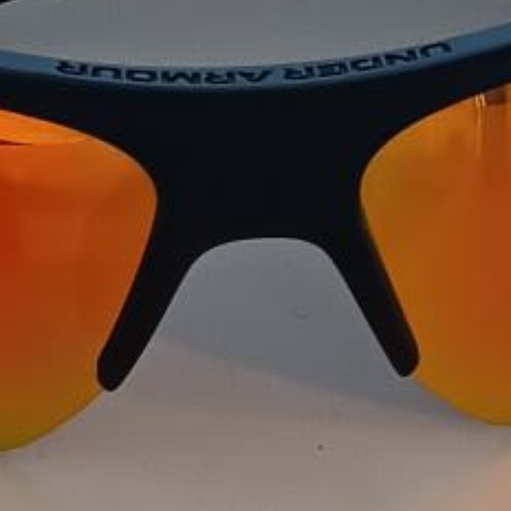 UNDER ARMOUR Sunglasses PLAYMAKER Black Frame Orange Mirror Lens NEW - Picture 9 of 11